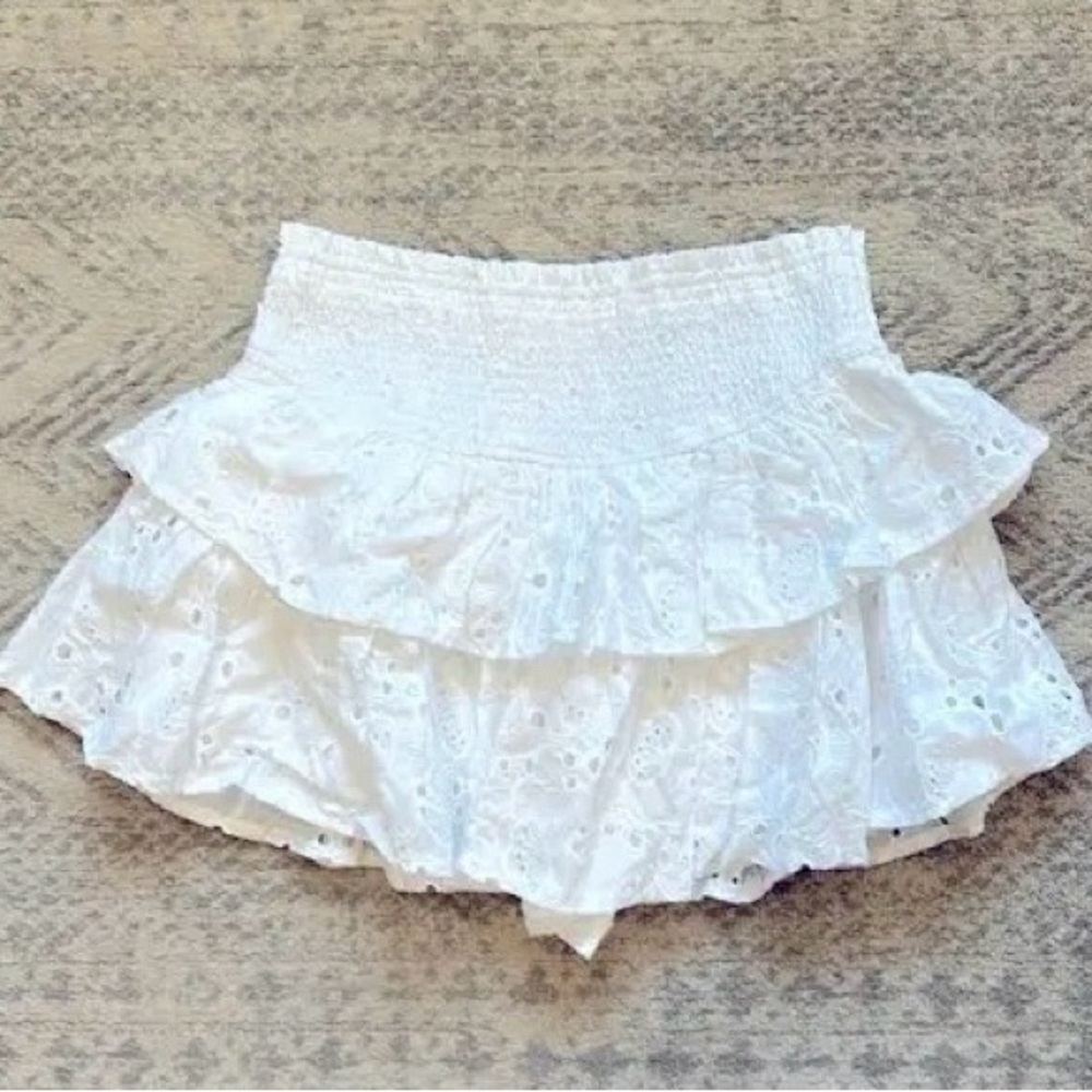 Altar'd State Ivory Textured Skirt